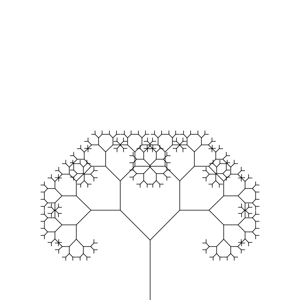 A fractal tree.